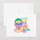 Ruth Bader Ginsburg Vrouwen horen overal thuis Briefkaart (Voorkant / Achterkant)