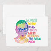 Ruth Bader Ginsburg Vrouwen horen overal thuis Feestdagenkaart (Voorkant / Achterkant)