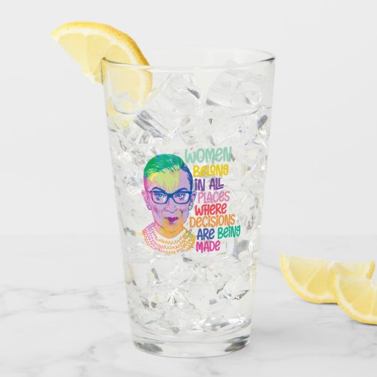 Ruth Bader Ginsburg Vrouwen horen overal thuis Glas (Voorkant ijs)