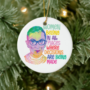 Ruth Bader Ginsburg Vrouwen horen overal thuis Keramisch Ornament