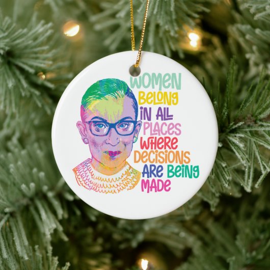 Ruth Bader Ginsburg Vrouwen horen overal thuis Keramisch Ornament (Boom)
