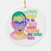Ruth Bader Ginsburg Vrouwen horen overal thuis Keramisch Ornament (Achterkant)