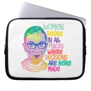 Ruth Bader Ginsburg Vrouwen horen overal thuis Laptop Sleeve