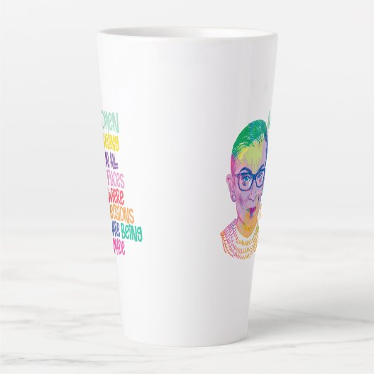 Ruth Bader Ginsburg Vrouwen horen overal thuis Latte Mok (Voorkant)