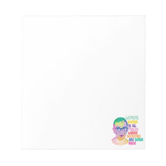 Ruth Bader Ginsburg Vrouwen horen overal thuis Notitieblok (Voorkant)