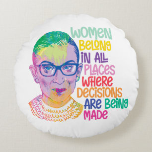 Ruth Bader Ginsburg Vrouwen horen overal thuis Rond Kussen