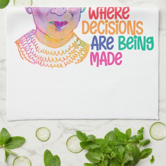 Ruth Bader Ginsburg Vrouwen horen overal thuis Theedoek (Gevouwen)