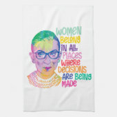Ruth Bader Ginsburg Vrouwen horen overal thuis Theedoek (Verticaal)
