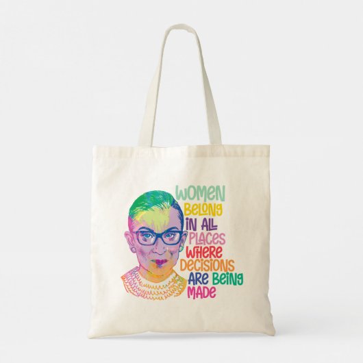 Ruth Bader Ginsburg Vrouwen horen overal thuis Tote Bag (Achterkant)