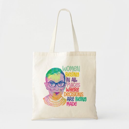 Ruth Bader Ginsburg Vrouwen horen overal thuis Tote Bag (Voorkant)