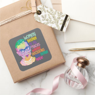 Ruth Bader Ginsburg Vrouwen horen overal thuis Vierkante Sticker
