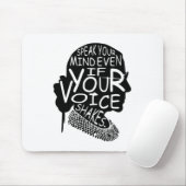 Ruth Bader spreekt je geest zelfs als je stem goed Muismat (Met muis)