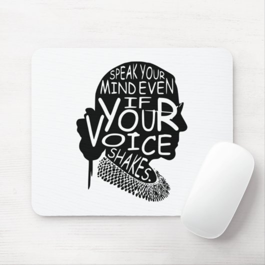 Ruth Bader spreekt je geest zelfs als je stem goed Muismat (Met muis)