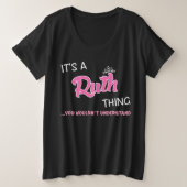 Ruth ding dat je niet zou begrijpen naam grote maat t-shirt (Design voorkant)