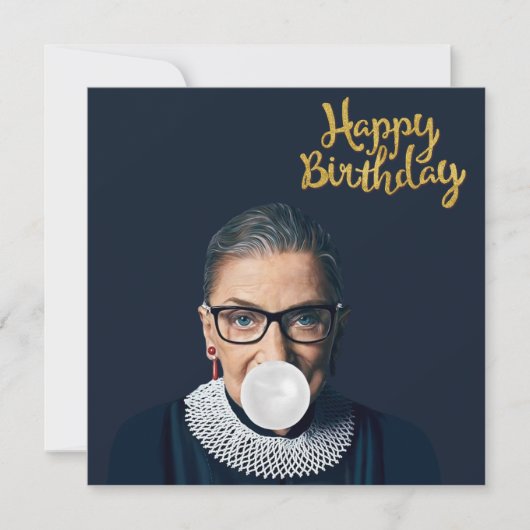Ruth Ginsburg Bgloble gum Happy Birthday (Voorkant)