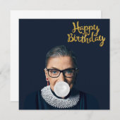 Ruth Ginsburg Bgloble gum Happy Birthday (Voorkant / Achterkant)