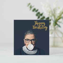 Ruth Ginsburg die bubblegum blaast Gefeliciteerd v