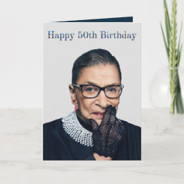 Ruth Ginsburg Handschoen Gelukkige 50e Verjaardag Kaart