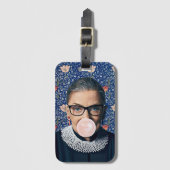 Ruth Ginsburg Roze gom Medway Tapestry Bagagelabel (Voorkant (verticaal))