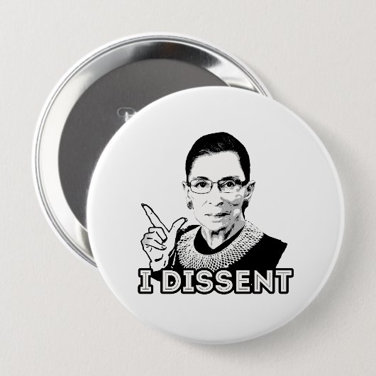 Ruth - I Dissent Ronde Button 4,0 Cm (Voorkant /achterkant)