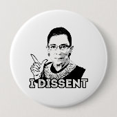 Ruth - I Dissent Ronde Button 4,0 Cm (Voorkant)