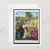 Ruth in het veld Boaz, van een bijbel, bedrukt doo Briefkaart (Voorkant / Achterkant)