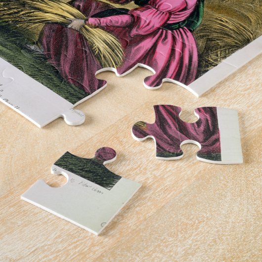 Ruth in het veld Boaz, van een bijbel, bedrukt doo Legpuzzel (Zijkant)
