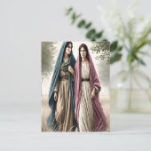 Ruth loopt samen met moed en liefde briefkaart (Staand voorkant)