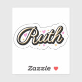 Ruth naam schattig ontwerp sticker (Vel)