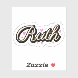 Ruth naam schattig ontwerp sticker
