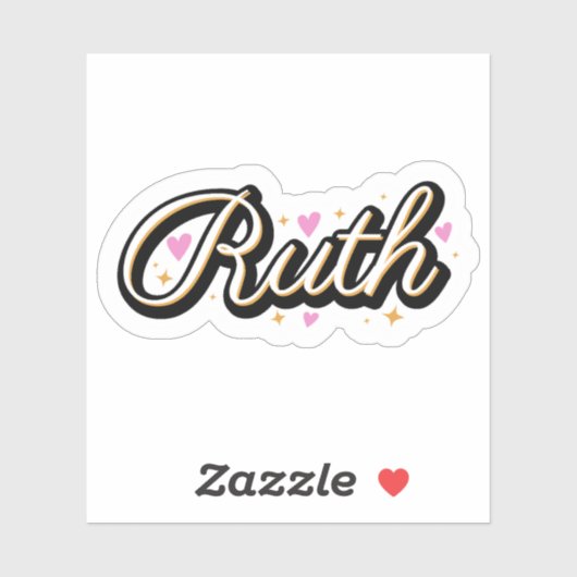 Ruth naam schattig ontwerp sticker (Vel)