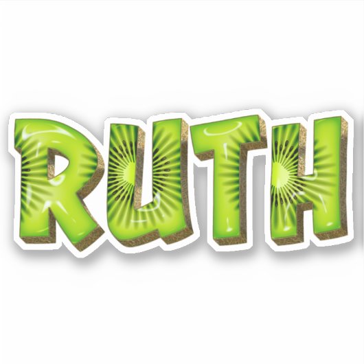 Ruth Name Kiwi Design Aufkleber Sticker (Voorkant)