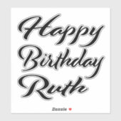 Ruth Name Vorname black Sticker Geburtstag (Vel)