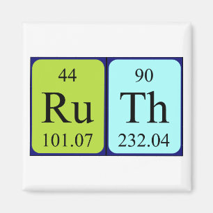 Ruth periodiek table name magnet