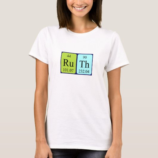 Ruth periodiek table name shirt (Voorkant)
