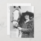 Ruth Roach en haar paard. Briefkaart (Voorkant / Achterkant)