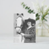 Ruth Roach en haar paard. Briefkaart (Staand voorkant)