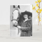 Ruth Roach en haar paard. Kaart (Gele Bloem)