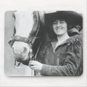 Ruth Roach en haar paard. Muismat
