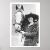 Ruth Roach en haar paard. Poster (Voorkant)