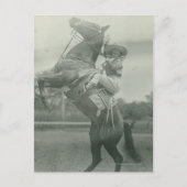 Ruth Roach op Tony, Cheyenne, Wyoming. Briefkaart (Voorkant)