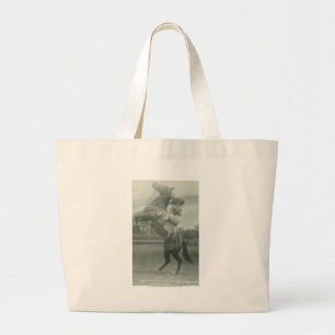 Ruth Roach op Tony, Cheyenne, Wyoming. Grote Tote Bag