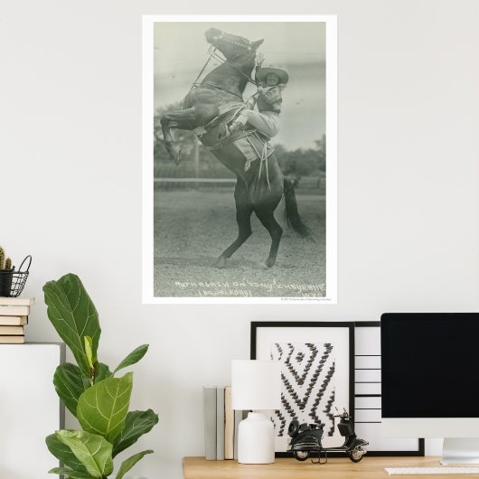 Ruth Roach op Tony, Cheyenne, Wyoming. Poster (Thuiskantoor)