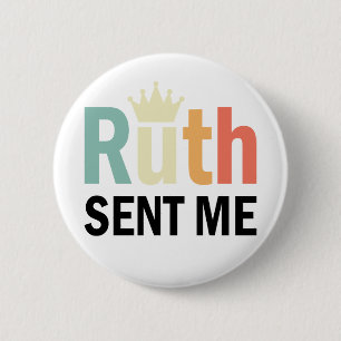 Ruth, Ruth Bader Binsburg, Ruth stuurde me Ronde Button 5,7 Cm