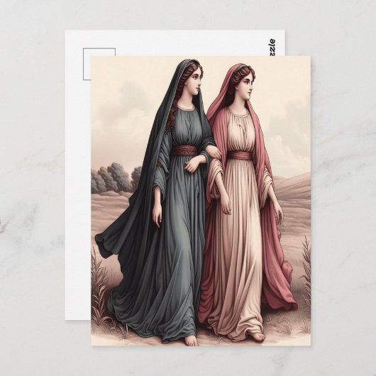 Ruth’s tijdloze toewijding in een nederige reis briefkaart (Voorkant / Achterkant)