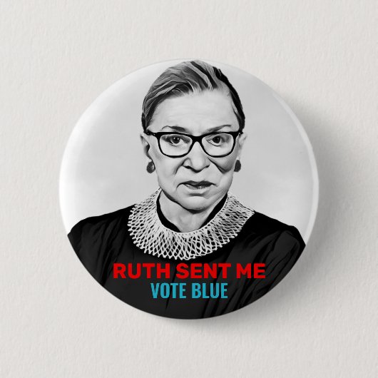 Ruth stuurde me Stemming Blauw 2020 Verkiezingsdem Ronde Button 5,7 Cm (Voorkant)