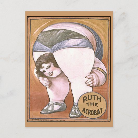 Ruth the Acrobat Circus Poster Briefkaart (Voorkant)