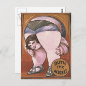 Ruth the Acrobat Circus Vintage Poster Briefkaart (Voorkant / Achterkant)