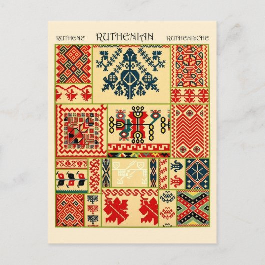 Ruthenian Motifs Briefkaart (Voorkant)