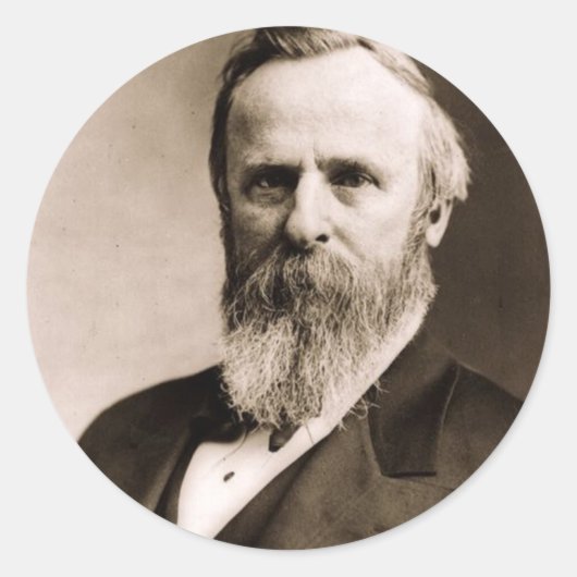 Rutherford B. Hayes 19 Ronde Sticker (Voorkant)